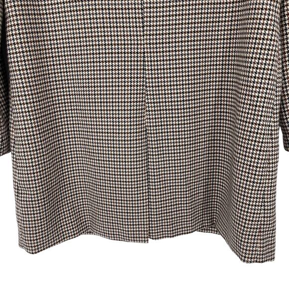 BB Dakota Long Pattern Lined Three Button Blazer Small Academia Preppy Office - Picture 15 of 16